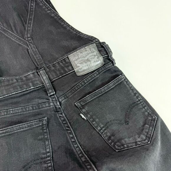 Levi Strauss & Co. Jumpsuit Womens 26 Black Solid Sleeveless Ankle Length Denim - Picture 12 of 12